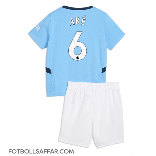 Manchester City Nathan Ake #6 Hemmadräkt Barn 2024-25 Kortärmad (+ Korta byxor)